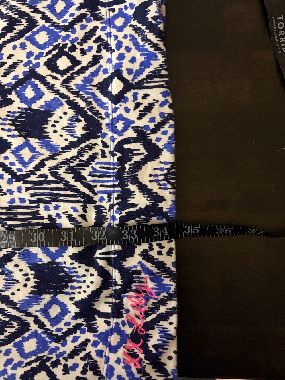 Lily Pulitzer Blue & White Skipper Dress in Oh My COD 1/2 Zip Pop Over Size XL - Picture 10 of 10